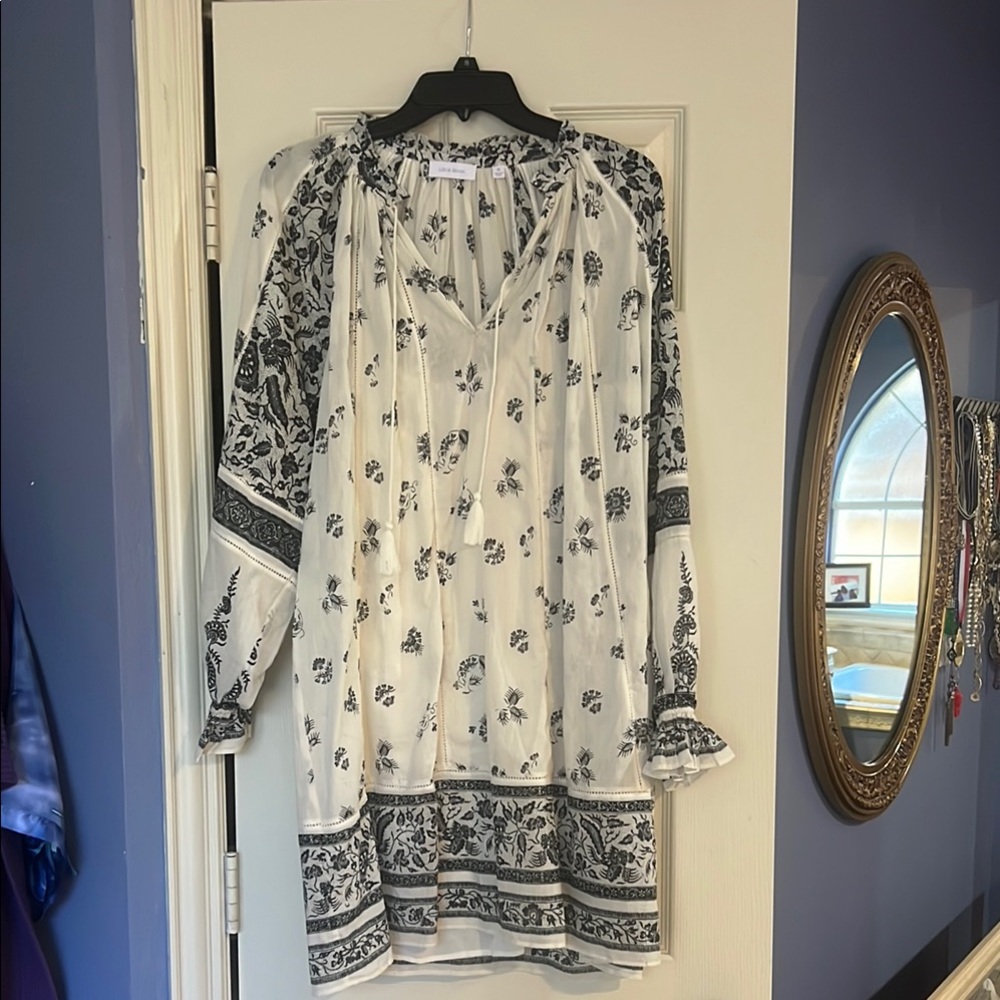 Chic Black and White Floral Dress